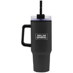 40oz Beverage Stainless Steel Handle Mug with Straw 
