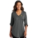 Ladies City Stretch 3/4 Sleeve Tunic - WPN LOGO - DGW PROGRAM:DG16W-BLACK:DG16W-BK-1