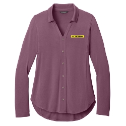 Ladies Luxe Knit Button Tunic  