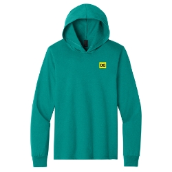 Mens Core Cotton Long Sleeve Hooded Tee - Pinched Penny Logo 