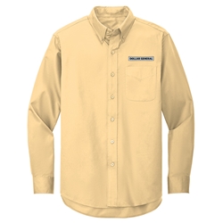 Mens Long Sleeve Twill Shirt - Maize Extended Size 