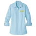 Port Authority® Ladies 3/4-Sleeve Micro Tattersall Easy Care Shirt - DGL PROGRAM:DG163B-BLUE:DG163B-BL-4