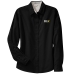 Women's Long Sleeve Easy Care Twill - DGX Logo - DGX PROGRAM:DG9X-BLACK:DG9X-BK-1