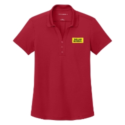 Womens Plaited Pique Polo 