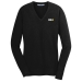 Women's V-neck Blended Sweater - DGX Logo - DGX PROGRAM:DG70X-BLACK:DG70X-BK-2