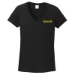 Women's V-neck Cotton Tee - DGL PROGRAM:DG184B-BLACK:DG184B-BK-2