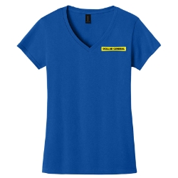 Womens V-nick Cotton Tee 