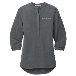 Ladies 3/4 Sleeve Textured Crepe Tunic 