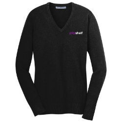 Womens V-Neck Blended Sweater - pOpshelf Logo 